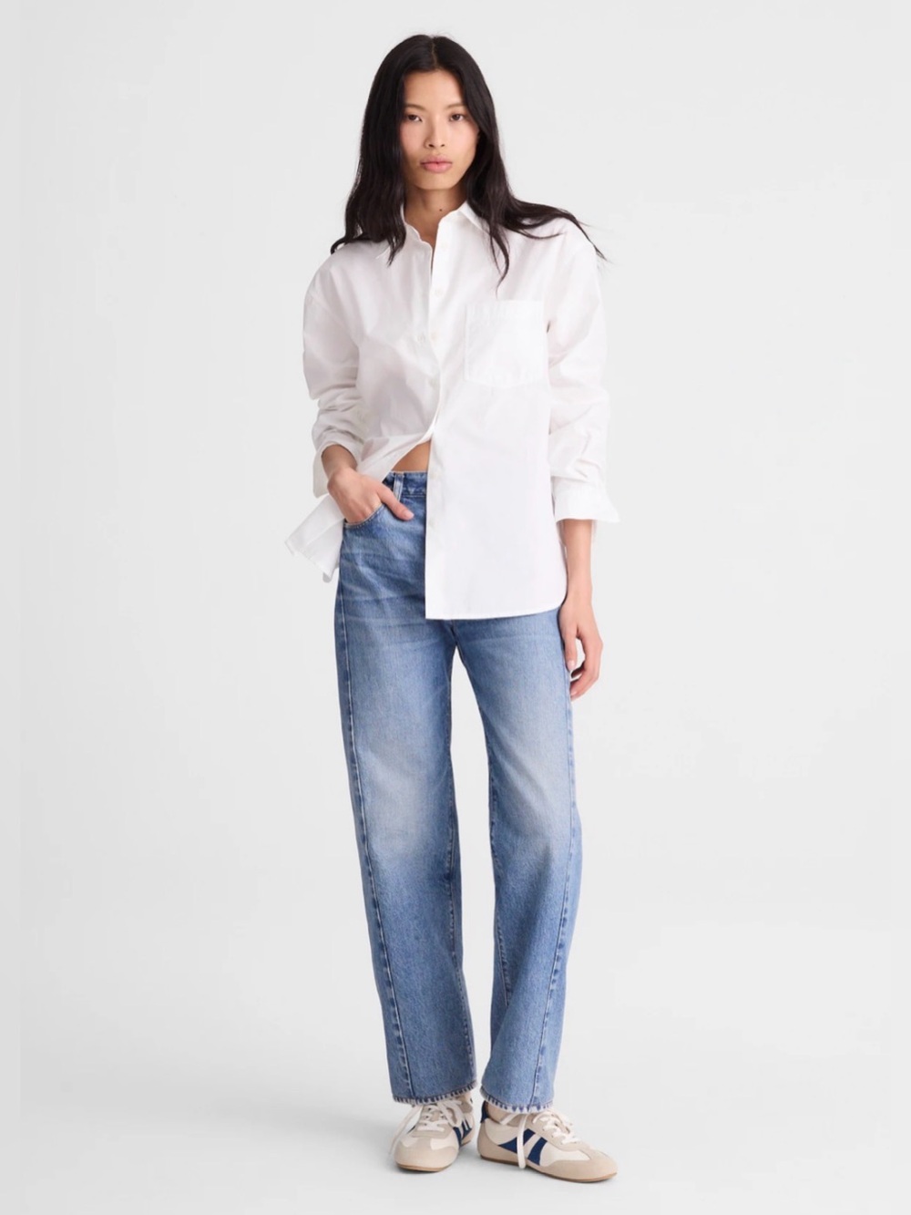 Madewell The Easy Shirt in Poplin, Size L